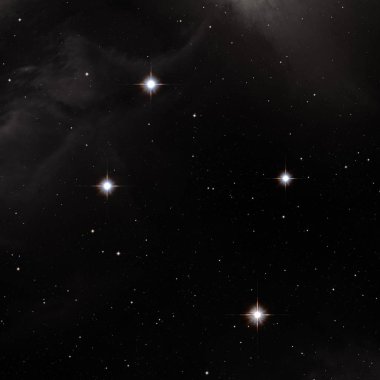 Derin uzay yıldız alanı. Evren yıldızlarla ve gazla dolu. çok uzak bir evren çizimi. 