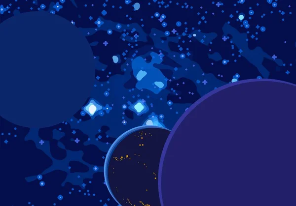 Иллюстрация Мультфильм Космического Фона Изображения Глубокое Пространство Звезды Планеты Луны — стоковое фото