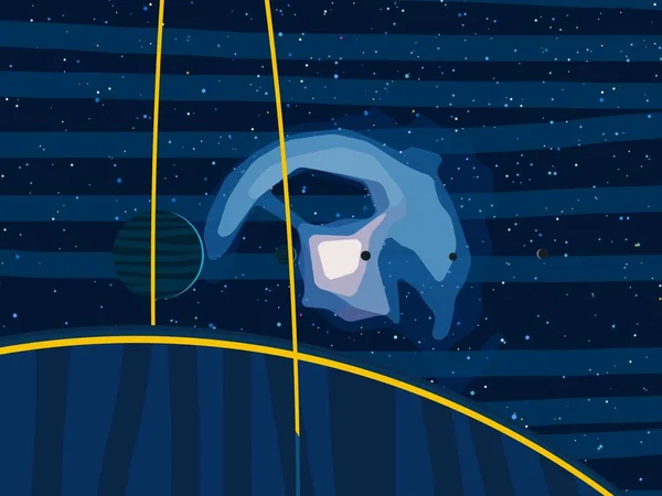 ภาพประกอบ ภาพพ นหล งอวกาศการ างใหญ ดาว ดาวเคราะห และดวงจ นทร ยายว — ภาพถ่ายสต็อก