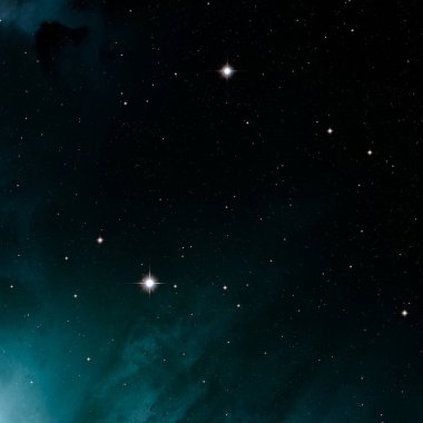 Derin uzay yıldız alanı. Evren yıldızlarla ve gazla dolu. çok uzak bir evren çizimi. 