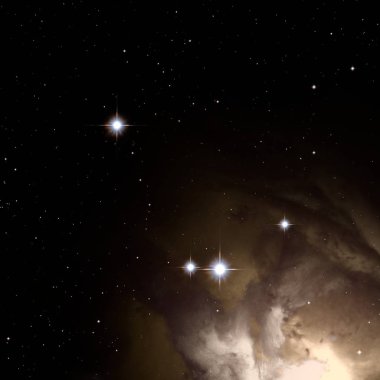 Derin uzay yıldız alanı. Evren yıldızlarla ve gazla dolu. çok uzak bir evren çizimi. 