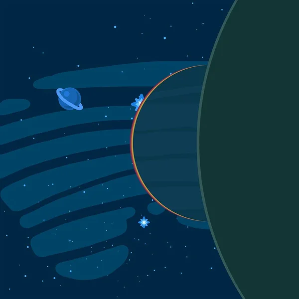 Illusztráció Rajzfilm Kép Mély Csillagközi Csillagok Bolygók Holdak Különböző Sci — Stock Fotó