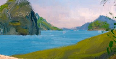 Arka planda güzel tropikal plaj