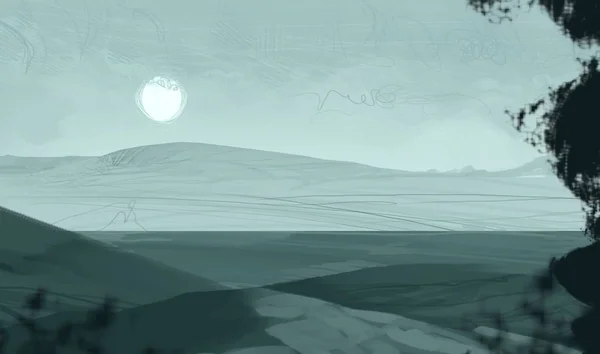Fundo sem costura de pixel art localização com montanhas nevadas à noite  paisagem para jogo