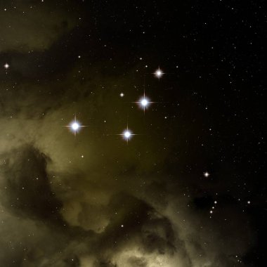 Derin uzay yıldız alanı. Evren yıldızlarla ve gazla dolu. çok uzak bir evren çizimi. 