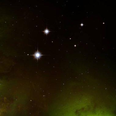 Derin uzay yıldız alanı. Evren yıldızlarla ve gazla dolu. çok uzak bir evren çizimi. 