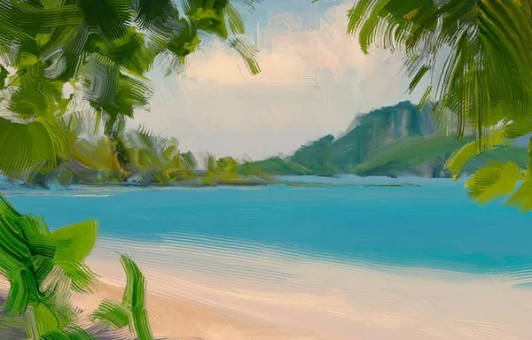 Arka planda güzel tropikal plaj