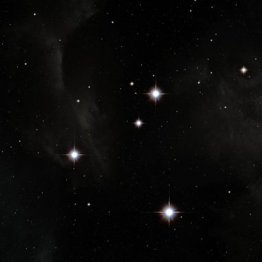 Derin uzay yıldız alanı. Evren yıldızlarla ve gazla dolu. çok uzak bir evren çizimi. 