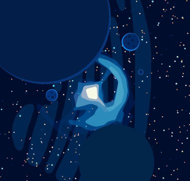 yıldız ile güzel kozmos astronomi arka plan