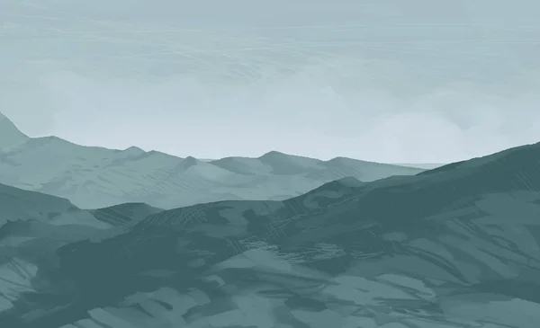 Ілюстрація Гори Шотландія Цифрове Мистецтво Живопису Ручний Малюнок — стокове фото