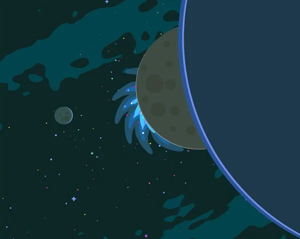 Ilustrace Obrázek Pozadí Kresleného Vesmíru Hluboký Mezihvězdný Prostor Hvězdy Planety — Stock fotografie