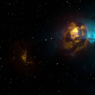 Derin uzay yıldız alanı. Evren yıldızlarla ve gazla dolu. çok uzak bir evren çizimi. 