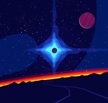 uzay figürleri ile güzel cosmos arka plan