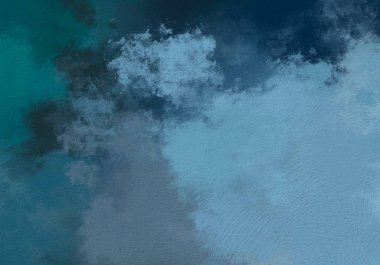 Beton duvara soyut boyama zemini. 2d illüstrasyon. Çeşitli renkli desenler el düz yüzeye boyanmış. Boyalı pürüzlü yüzey. El yapımı fırça darbeleri.