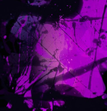 Beton duvara soyut boyama zemini. 2d illüstrasyon. Çeşitli renkli desenler el düz yüzeye boyanmış. Boyalı pürüzlü yüzey. El yapımı fırça darbeleri. 