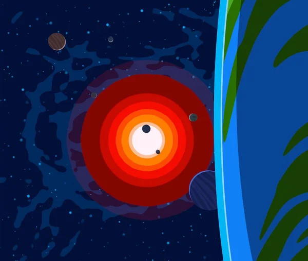 Scenic Absztrakt Galaxis Tér Háttér — Stock Fotó