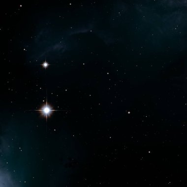 Derin uzay yıldız alanı. Evren yıldızlarla ve gazla dolu. çok uzak bir evren çizimi. 