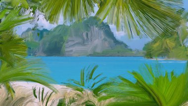 Dağlarda kış manzarası 