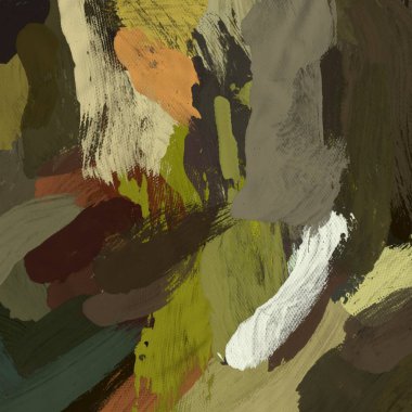 Tuval el yapımı yağlıboya. Renkli doku. Fırça darbeleri.