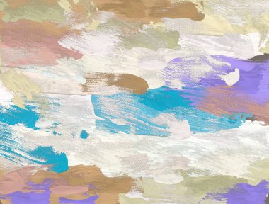 El yapımı tuvale yağlı boya. Soyut sanat dokusu. Renkli doku. Modern sanat eserleri. Yağlı boya darbeleri. Fırça darbeleri. Modern sanat. Çağdaş sanat. Sanatsal tuval.  