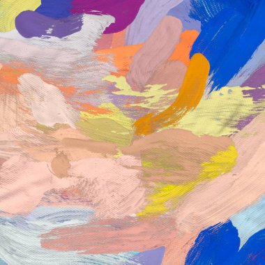 El yapımı tuvale yağlı boya. Soyut sanat dokusu. Renkli doku. Modern sanat eserleri. Yağlı boya darbeleri. Fırça darbeleri. Modern sanat. Çağdaş sanat. Sanatsal tuval.