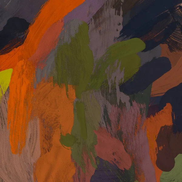 Tuval el yapımı yağlıboya. Renkli doku. Fırça darbeleri.