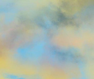 Arka plan renginin mavi renk arka plan üzerinde izole soyut beyaz duman. Beyaz sis duvar. 3D çizim