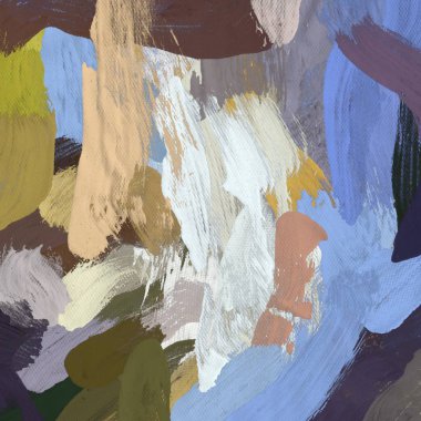 Tuval el yapımı yağlıboya. Renkli doku. Fırça darbeleri.