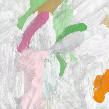 Tuval el yapımı yağlıboya. Renkli doku. Fırça darbeleri. Renkli görüntü. Modern sanat. Çağdaş sanat.