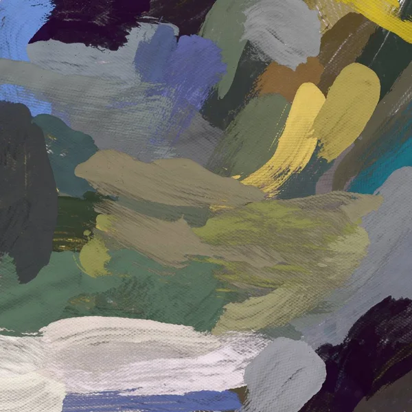 Tuval el yapımı yağlıboya. Renkli doku. Fırça darbeleri.