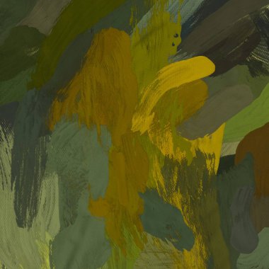 Tuval el yapımı yağlıboya. Renkli doku. Fırça darbeleri.