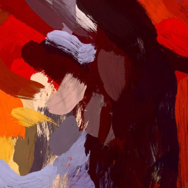 Tuval el yapımı yağlıboya. Renkli doku. Fırça darbeleri.