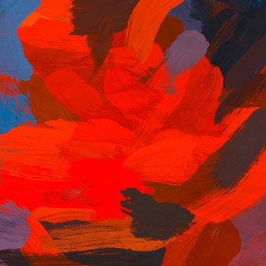 Tuval el yapımı yağlıboya. Renkli doku. Fırça darbeleri. Renkli görüntü. Modern sanat. Çağdaş sanat.