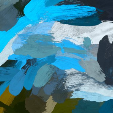 Tuval el yapımı yağlıboya. Renkli doku. Fırça darbeleri. Renkli görüntü. Modern sanat. Çağdaş sanat.