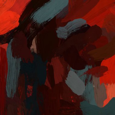 Tuval el yapımı yağlıboya. Renkli doku. Fırça darbeleri.