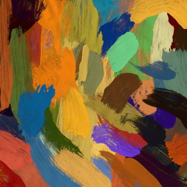 El yapımı tuvale yağlı boya. Soyut sanat dokusu. Renkli doku. Modern sanat eserleri. Yağlı boya darbeleri. Fırça darbeleri. Modern sanat. Çağdaş sanat. Sanatsal tuval.