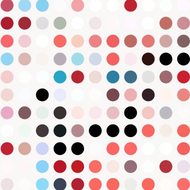 Parlak memphis tarzı polka hafif bir arka plan üzerinde dikişsiz desen nokta.