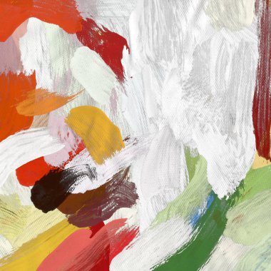 Tuval el yapımı yağlıboya. Renkli doku. Fırça darbeleri. Renkli görüntü. Modern sanat. Çağdaş sanat.