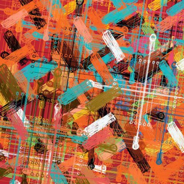 El yapımı tuvale yağlı boya. Soyut sanat dokusu. Renkli doku. Modern sanat eserleri. Yağlı boya darbeleri. Fırça darbeleri. Modern sanat. Çağdaş sanat. Sanatsal tuval.   