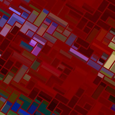 Kırmızı kare soyut arkaplanının 3d görüntüsü