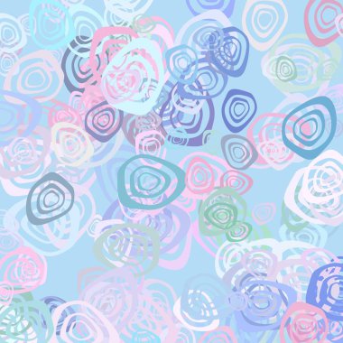 Çiçekli, soyut, pürüzsüz desen