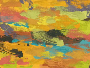 El yapımı tuvale yağlı boya. Soyut sanat dokusu. Renkli doku. Modern sanat eserleri. Yağlı boya darbeleri. Fırça darbeleri. Modern sanat. Çağdaş sanat. Sanatsal tuval.  