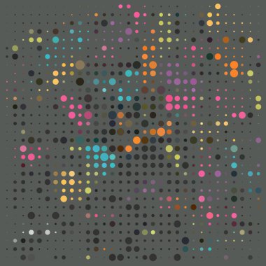 Renkli noktalı soyut arkaplan.