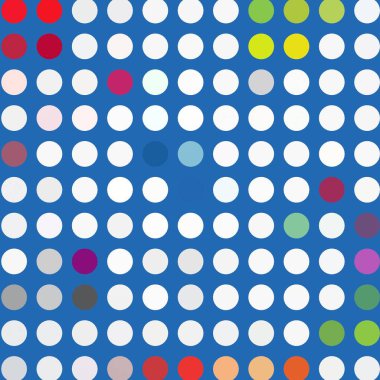 Çok renkli dairelerin geometrik desenli kusursuz soyut deseni. 