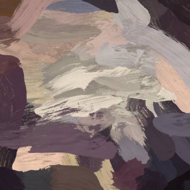 Tuval el yapımı yağlıboya. Renkli doku. Fırça darbeleri.