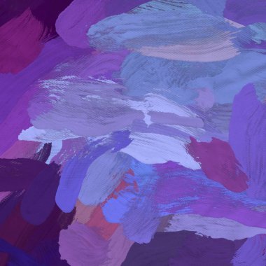 Tuval el yapımı yağlıboya. Renkli doku. Fırça darbeleri.