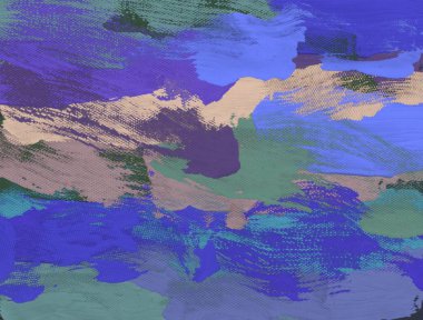 El yapımı tuvale yağlı boya. Soyut sanat dokusu. Renkli doku. Modern sanat eserleri. Yağlı boya darbeleri. Fırça darbeleri. Modern sanat. Çağdaş sanat. Sanatsal tuval.  