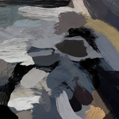 Tuval el yapımı yağlıboya. Renkli doku. Fırça darbeleri.