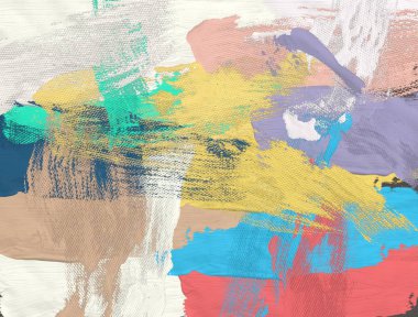 El yapımı tuvale yağlı boya. Soyut sanat dokusu. Renkli doku. Modern sanat eserleri. Yağlı boya darbeleri. Fırça darbeleri. Modern sanat. Çağdaş sanat. Sanatsal tuval.  