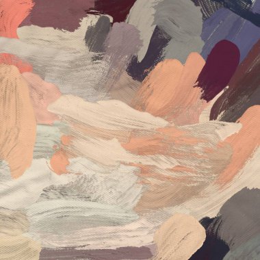 Tuval el yapımı yağlıboya. Renkli doku. Fırça darbeleri.